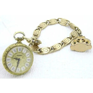 Vintage Cardow Art Nouveau Style Winding Swiss Made 17 Jewel Pocket Watch FOB